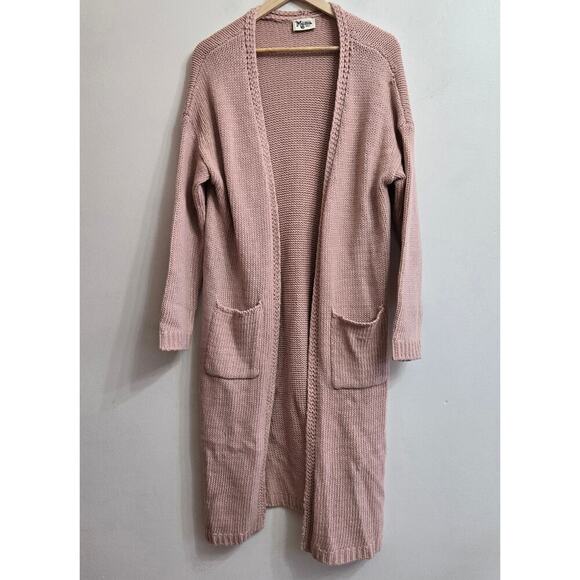 Show Me Your Mumu Womens  Small Long Line Knit Cardigan Blush Pink Cozy - Picture 1 of 12